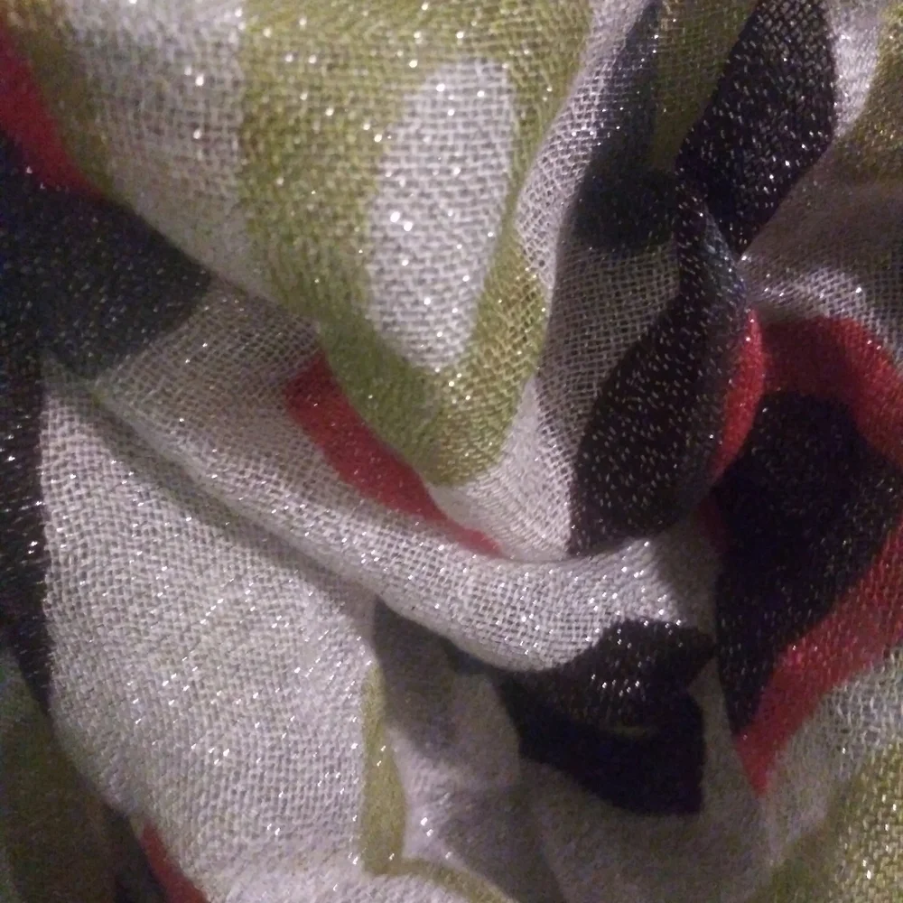 Fun Sparkly Art Deco Scarf, Approx. 72
